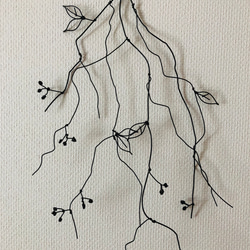 ワイヤークラフト ワイヤーアート 木の枝 秋 2枚目の画像