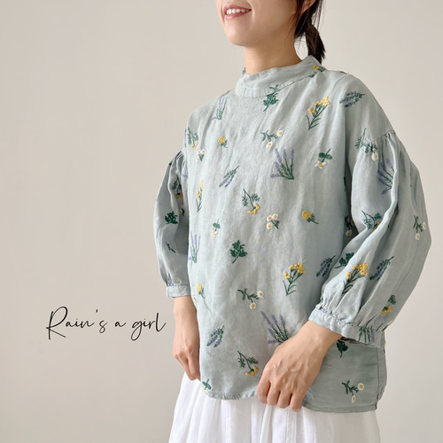 ヴィンテージ 刺繍 バルーンスリーブ スモック ブラウス 8a1457f86f0de73af4807963a893f6