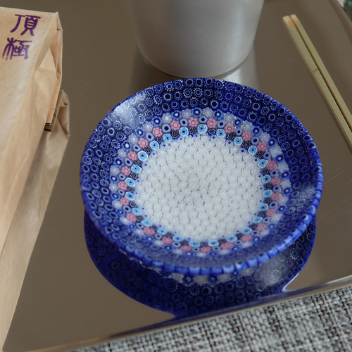 値下げ　ベネチアンガラス　ミルフィオリ　プレート　小皿 ベネチアンガラス ヴェネチアンガラス ミルフィオリ お皿 プレート