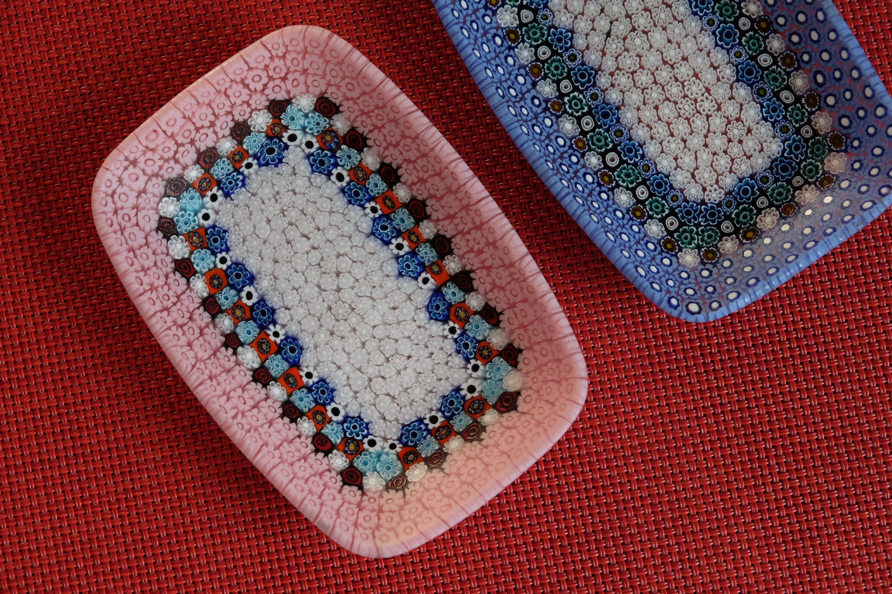 ミルフィオリ　プレート　ベネチアンガラス　直径　約11.5cm