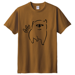 チワワ　 Tシャツ （ブラウン）犬 1枚目の画像