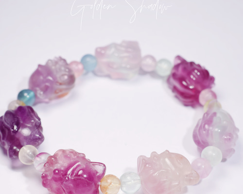 さっぽページ✨ 超高品質✨ フローライト 九尾の彫物 高さ約20cm ☆高