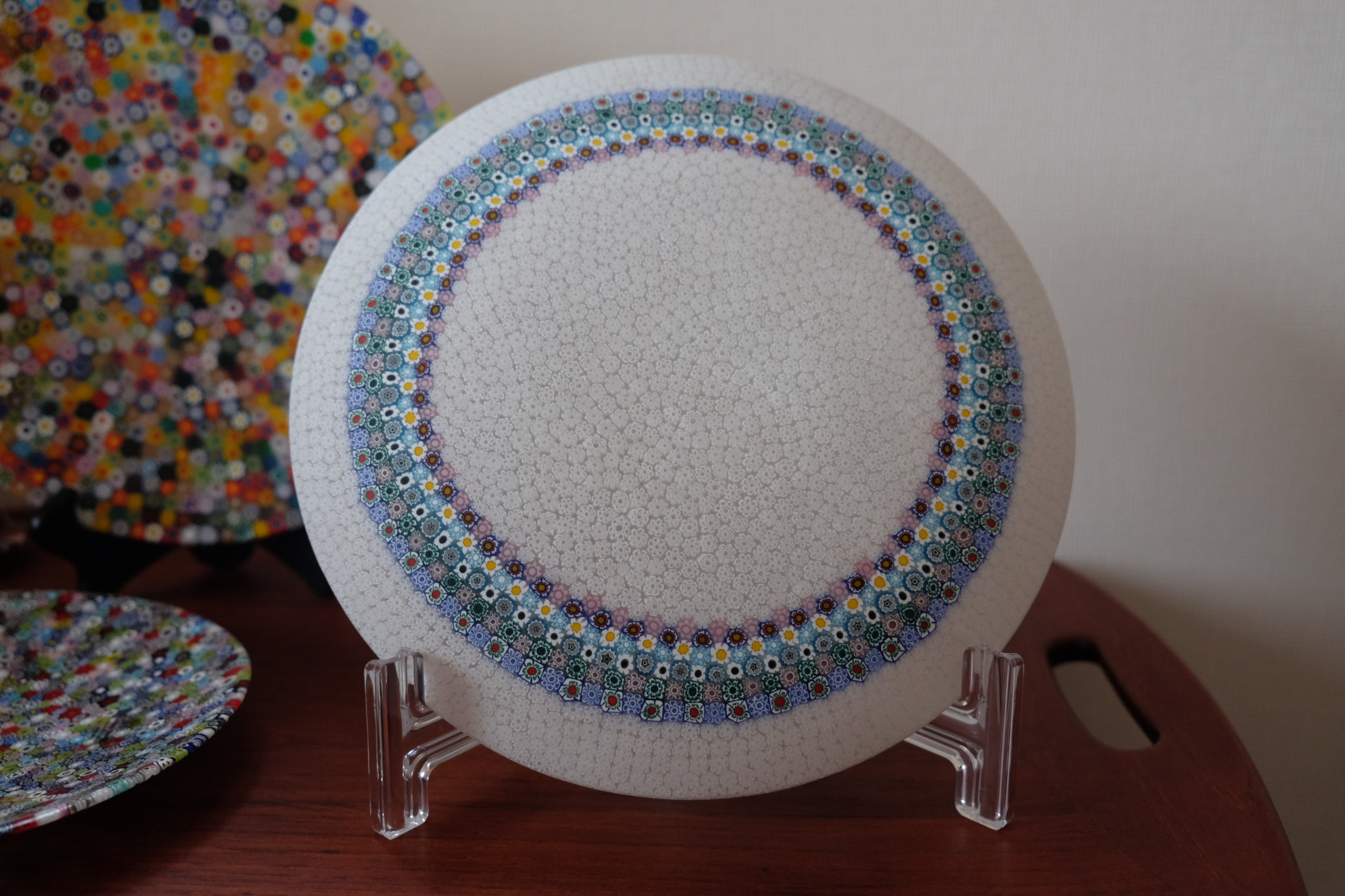 ベネチアンガラス ヴェネチアンガラス ベネチアングラス ミルフィオリ お皿 ガラス プレート 小皿 ムリーニ ムリーネ