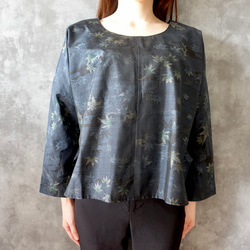 着物リメイクブラウス〜秋でも心地良い上質大島紬素材〜yokabiyori よ