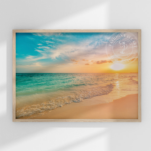 【お得】 送料無料】南国の風景☆ハワイ 写真 A4サイズ フレーム付 No.567 絵画