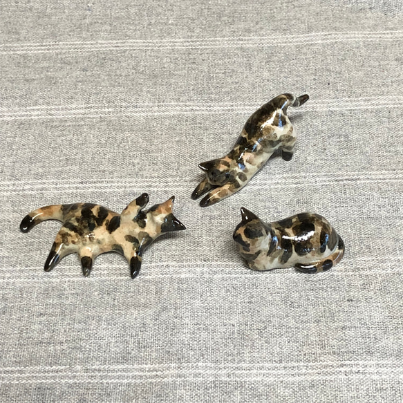 猫の箸置き三態（サビ猫/nobi,goro,hako） 猫グッズ 猫雑貨 サビ猫 箸