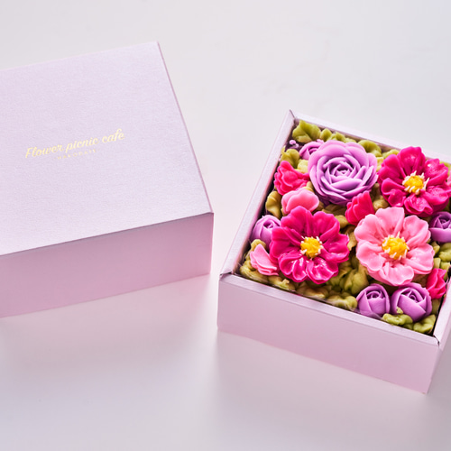 コスモス】食べられるお花のボックスフラワーケーキ ケーキ Flower