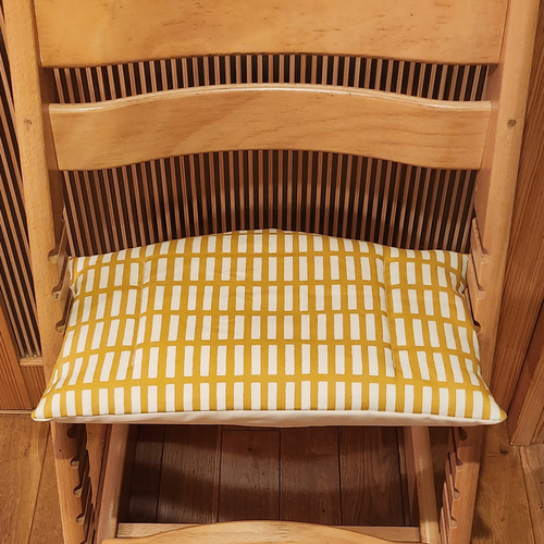 familiar × STOKKE クッション 希少 チェック カバー ストッケ トリップトラップ用 クッション カバー アクセサリー