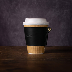 カップスリーブ 【イタリアンレザー】 コーヒーカップホルダー カフェ スタバ 雑貨 プレゼント 2枚目の画像