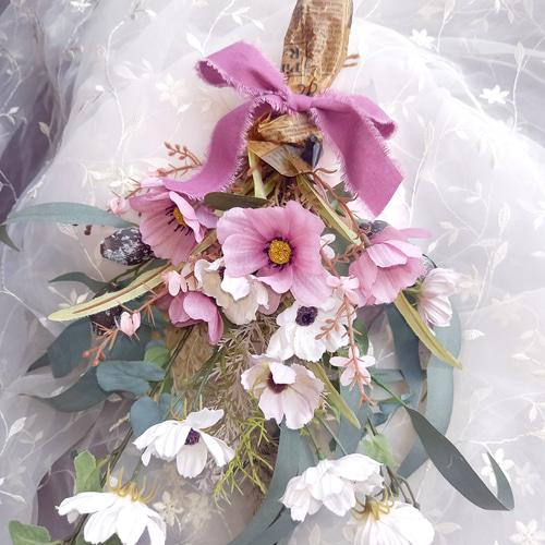 ☆新作！✨コスモスとユーカリの季節のスワッグ✨ スワッグ Hanagoyomi  