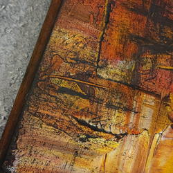 ひろ・あおき　作　「盤035」　アクリル/木製パネル　S3　27.3x27.3cm　抽象絵画　現代アート　スクエア 12枚目の画像