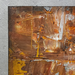 ひろ・あおき　作　「盤035」　アクリル/木製パネル　S3　27.3x27.3cm　抽象絵画　現代アート　スクエア 4枚目の画像
