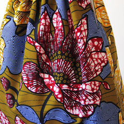 アフリカ布のリングハンドルバッグ｜大人可愛い お洒落 3枚目の画像