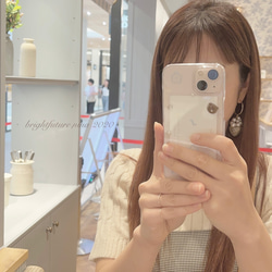 韓国っぽ♡iPhoneケース　お花うさぎ♡Android、AQUOSなどスマホケース相談可　iPhone14 13枚目の画像