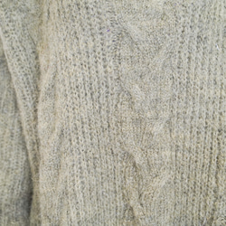 新作♬　モヘア手編み　　ニットセーター　重ね着ベスト　ブルーグレー 9枚目の画像