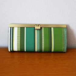 スリム＆スタイリッシュ　ストライプの薄型長財布 3枚目の画像