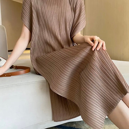 極希少 PLEATS PLEASE ロング丈 ワンピース 総柄 3（L）美品