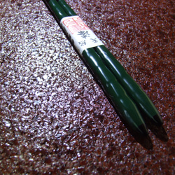 天然漆塗烏帽子緑刷毛手塗ハンドメイド箸 7枚目の画像