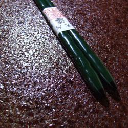 天然漆塗烏帽子緑刷毛手塗ハンドメイド箸 5枚目の画像