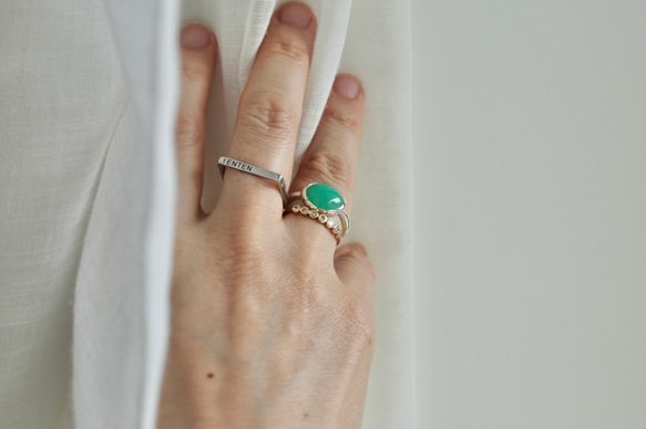 [オーストラリアの新緑chrysoprase]ring 5枚目の画像