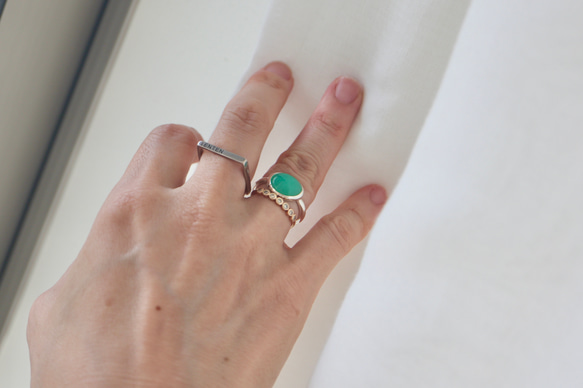[オーストラリアの新緑chrysoprase]ring 3枚目の画像
