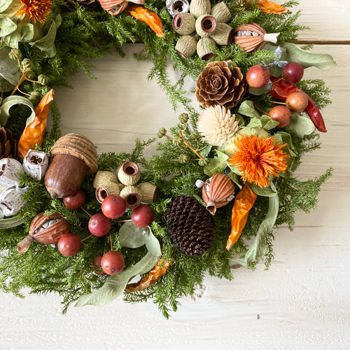 秋からの木の実とベリーたちのリース リース Rosa Cherry 通販