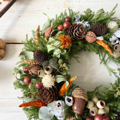 秋からの木の実とベリーたちのリース リース Rosa Cherry 通販