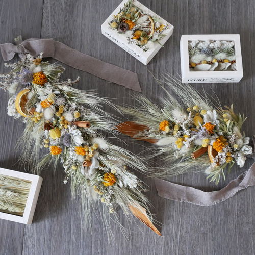 ドライフラワー ガーランド ナチュラル