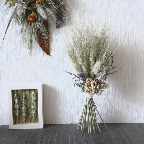 北海道麦のパニエ ミニ ドライフラワーオブジェ インテリア ドライ