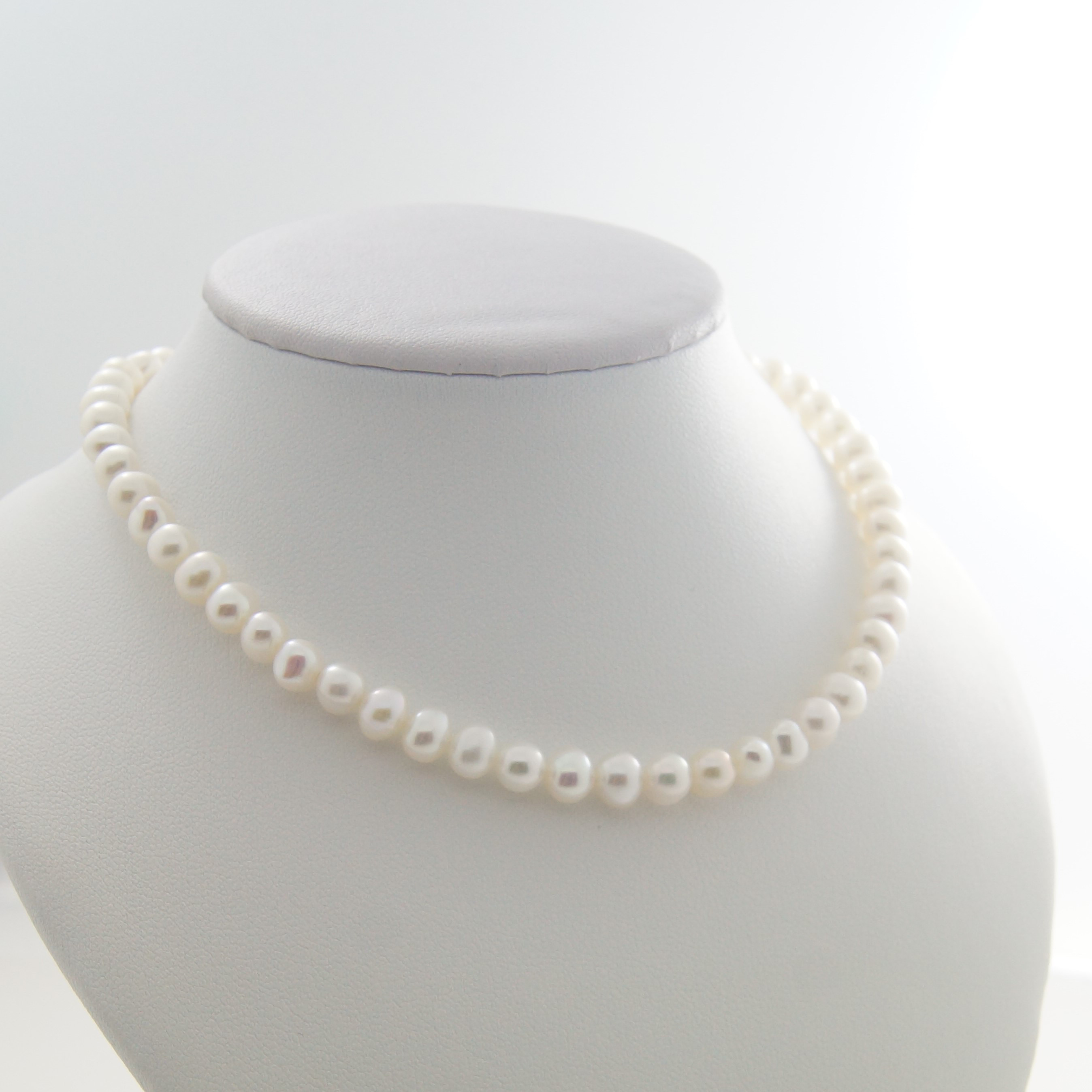Potato Freshwater Pearl Neckless 淡水真珠 サージカルステンレス