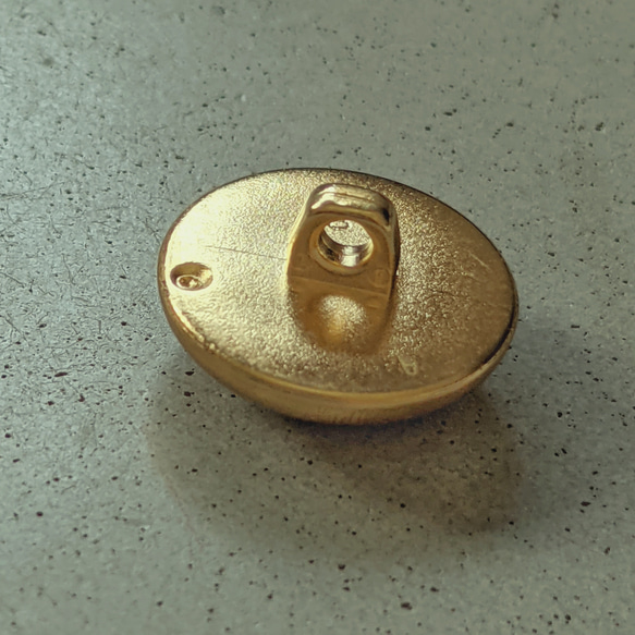 2個　フランスヴィンテージ　ABS樹脂製　ゴールド　ラウンドボタン　 4枚目の画像