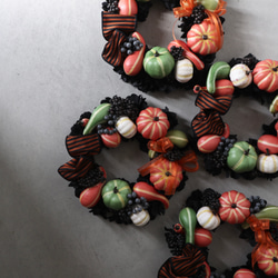 トイパンプキンのもりもりリース　ハロウィン　かぼちゃ　収穫祭　秋　お洒落　リース 20枚目の画像