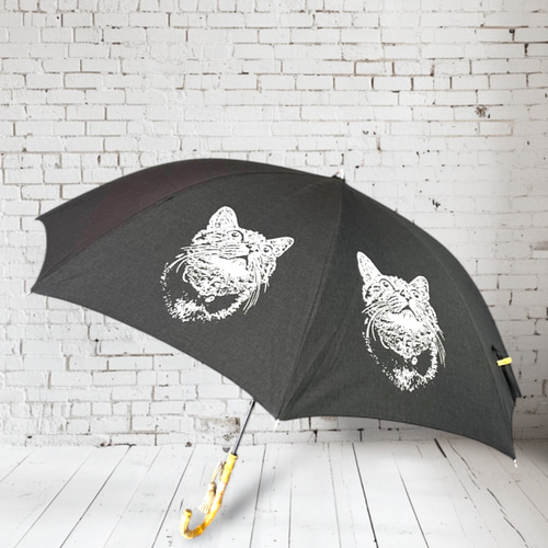 日傘　ハンドメイド　猫　ネコ 折りたたみ傘 UVカット 猫 晴雨 兼用 レディース かわいい 手動