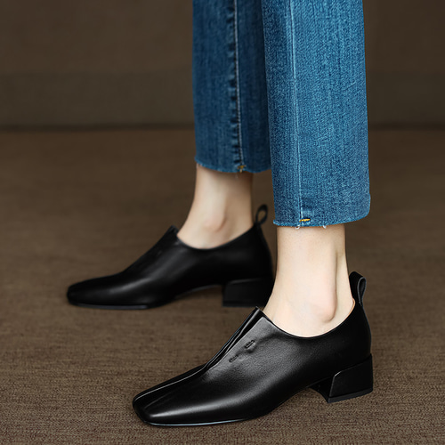 パンプス レディース 靴 本革 ヒール シューズ 厚底 シューズ
