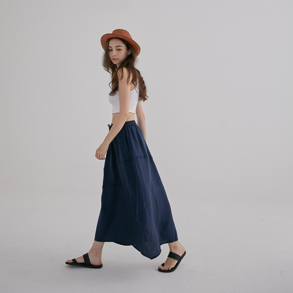 水鑽裙 - 海軍藍 Diamond structured skirt - Navy 第10張的照片