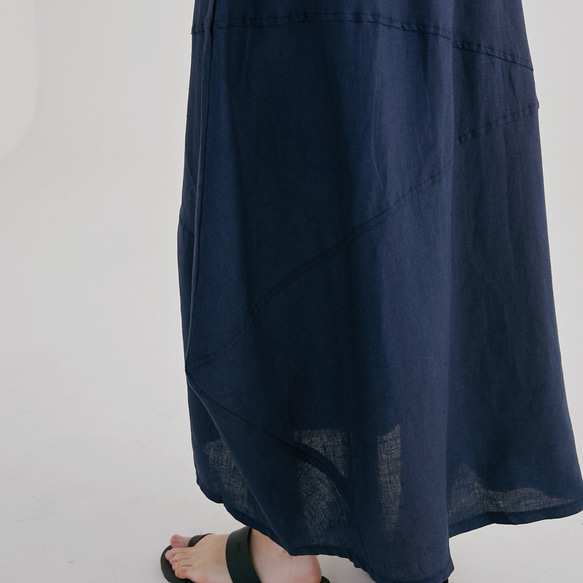 水鑽裙 - 海軍藍 Diamond structured skirt - Navy 第6張的照片