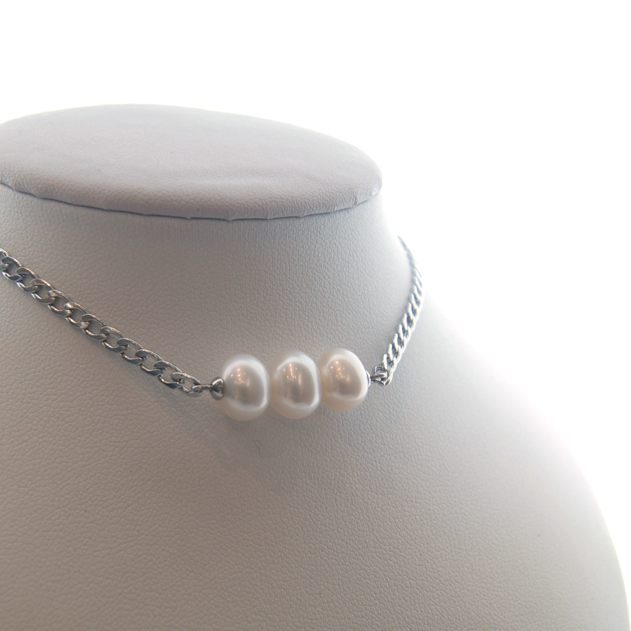 Torio Freshwater Pearl Neckless 淡水真珠 サージカルステンレス