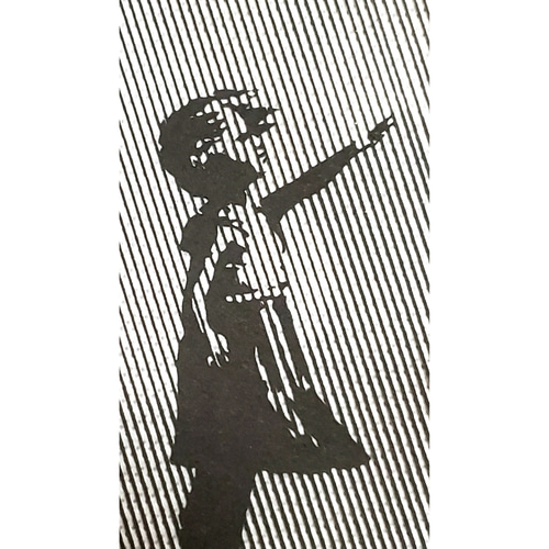 刺繍のような切り絵·フレーム付き】バンクシー壁画調 風船と少女