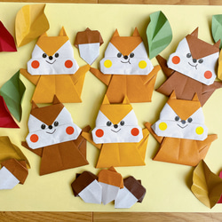 秋 どんぐり 紅葉 動物 りす 9月 10月 壁面飾り 折り紙 施設 保育