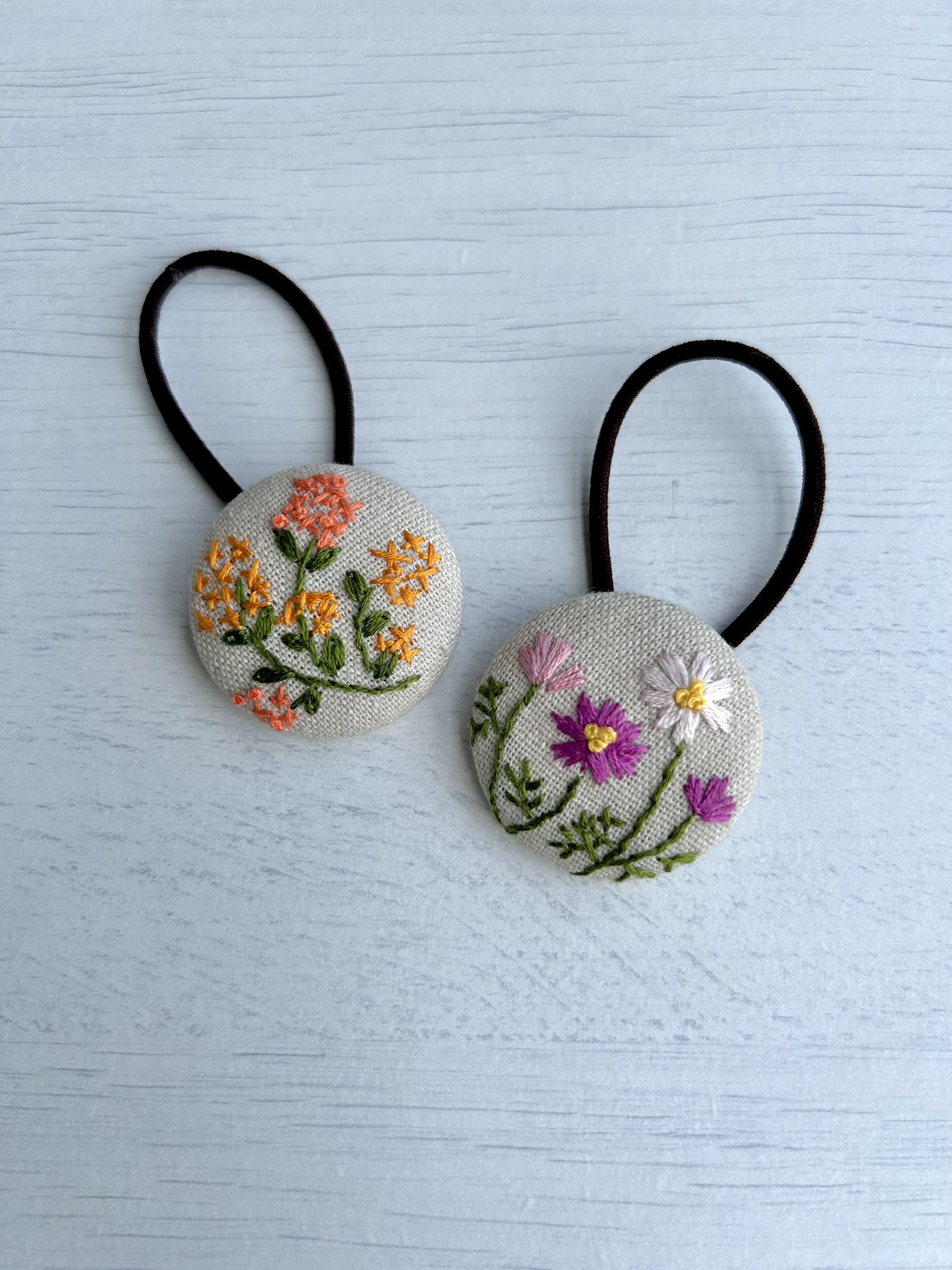 ヘアゴム 金木犀ともみじ 秋 ハート