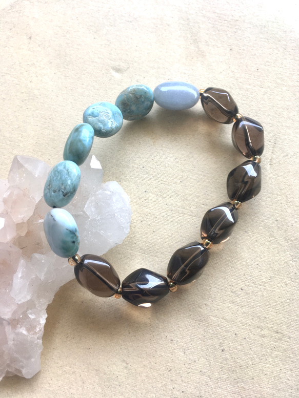 ☆最高級☆ オイルインクォーツ スモーキークォーツ ブレスレット