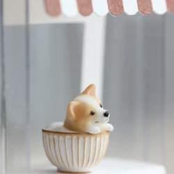 puppy cafe 小狗咖啡馆耳夹耳环耳饰 可爱精致原创设计手工制作礼物 第5張的照片