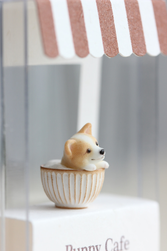 puppy cafe 小狗咖啡馆耳夹耳环耳饰 可爱精致原创设计手工制作礼物 第5張的照片