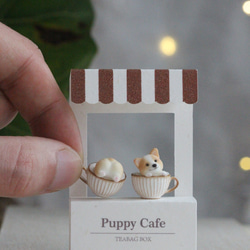 puppy cafe 小狗咖啡馆耳夹耳环耳饰 可爱精致原创设计手工制作礼物 第7張的照片