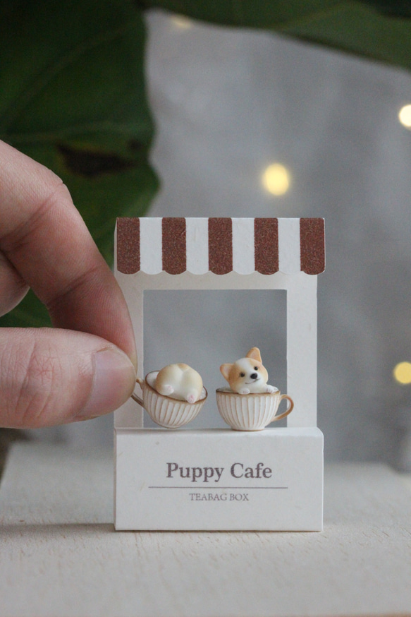 puppy cafe 小狗咖啡馆耳夹耳环耳饰 可爱精致原创设计手工制作礼物 第7張的照片