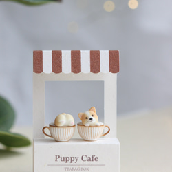 puppy cafe 小狗咖啡馆耳夹耳环耳饰 可爱精致原创设计手工制作礼物 第4張的照片