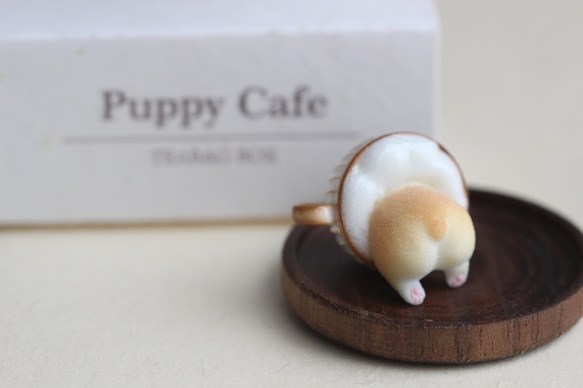 puppy cafe 小狗咖啡馆耳夹耳环耳饰 可爱精致原创设计手工制作礼物 第9張的照片