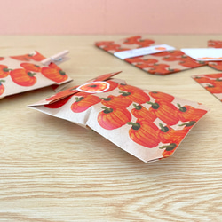 かぼちゃの平袋〈小｜8枚入〉マチなし 紙袋 ペーパーバッグ ギフトバッグ ラッピング 野菜モチーフ おしゃれ かわいい 4枚目の画像