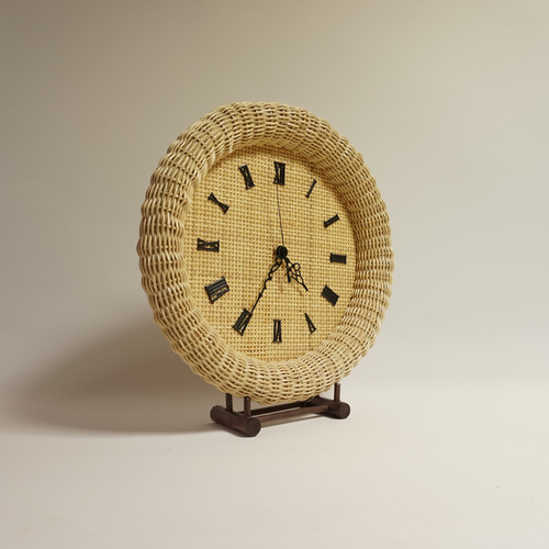 ラタン ウォールクロック（壁掛け時計）【ローマ数字】 掛け時計