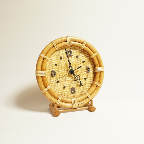 ラタン　壁掛け時計 41bb85ce53825feb61aec3cd91ee21